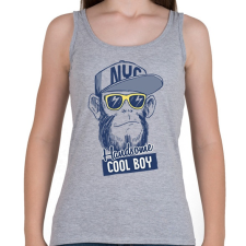 PRINTFASHION cool boy gorilla - Női atléta - Sport szürke női trikó