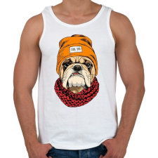 PRINTFASHION Cool Dog - Férfi atléta - Fehér atléta, trikó