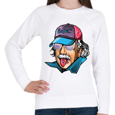PRINTFASHION Cool Einstein - Női pulóver - Fehér női pulóver, kardigán