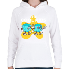 PRINTFASHION Cool kids - Női kapucnis pulóver - Fehér
