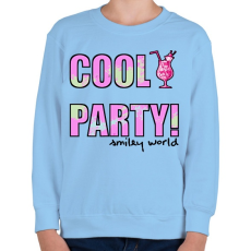 PRINTFASHION COOL PARTY - Gyerek pulóver - Világoskék