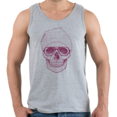 PRINTFASHION Cool skull - Férfi atléta - Sport szürke