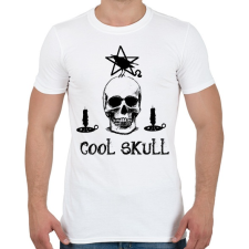PRINTFASHION cool skull - Férfi póló - Fehér férfi póló