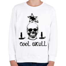 PRINTFASHION cool skull - Gyerek pulóver - Fehér