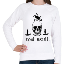 PRINTFASHION cool skull - Női pulóver - Fehér női pulóver, kardigán