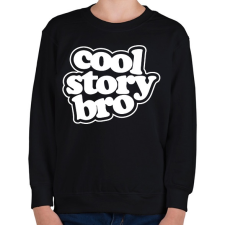 PRINTFASHION Cool Story Bro - Gyerek pulóver - Fekete gyerek pulóver, kardigán