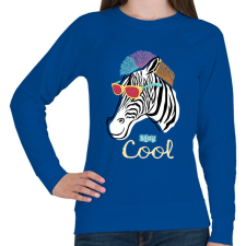 PRINTFASHION Cool zebra - Női pulóver - Királykék női pulóver, kardigán