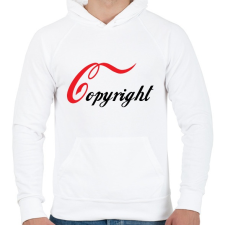 PRINTFASHION Copyright - Férfi kapucnis pulóver - Fehér férfi pulóver, kardigán