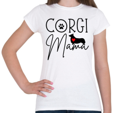 PRINTFASHION Corgi anya - Női póló - Fehér női póló
