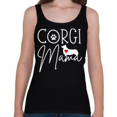 PRINTFASHION Corgi mama - Női atléta - Fekete