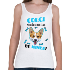 PRINTFASHION Corgi nélkül lehet élni, de minek? - Női atléta - Fehér női trikó