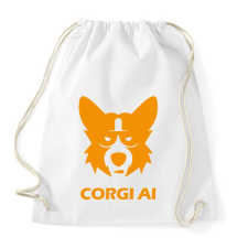 PRINTFASHION CorgiAi - Sportzsák, Tornazsák - Fehér tornazsák