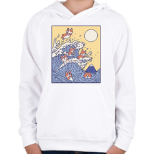 PRINTFASHION Corgik - Gyerek kapucnis pulóver - Fehér gyerek pulóver, kardigán
