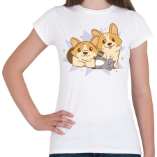 PRINTFASHION Corgik - Női póló - Fehér női póló