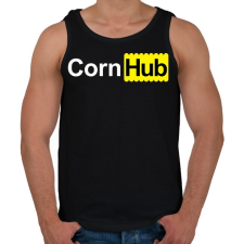 PRINTFASHION cornhub - Férfi atléta - Fekete atléta, trikó