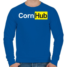 PRINTFASHION CornHub - Férfi pulóver - Királykék