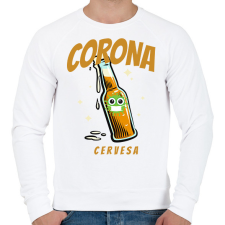 PRINTFASHION CORONA CERVESA - Férfi pulóver - Fehér férfi pulóver, kardigán