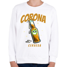 PRINTFASHION CORONA CERVESA - Gyerek pulóver - Fehér gyerek pulóver, kardigán