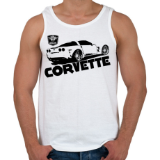 PRINTFASHION Corvette - Férfi atléta - Fehér