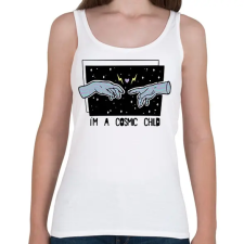 PRINTFASHION Cosmic child - Női atléta - Fehér női trikó