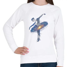 PRINTFASHION Cosmic dance - Női pulóver - Fehér
