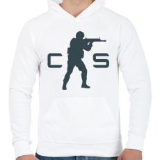 PRINTFASHION Counter Strike Logo - Férfi kapucnis pulóver - Fehér