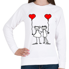 PRINTFASHION Couples - Női pulóver - Fehér női pulóver, kardigán