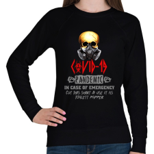 PRINTFASHION COVID 19 PANDEMIC - Női pulóver - Fekete női pulóver, kardigán