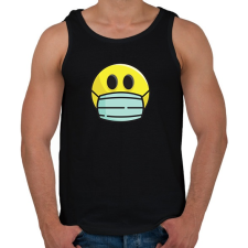 PRINTFASHION Covid smiley - Férfi atléta - Fekete atléta, trikó