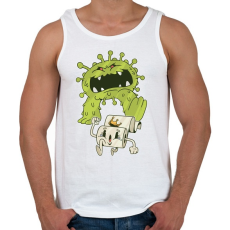 PRINTFASHION Covid szörny - Férfi atléta - Fehér