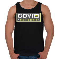 PRINTFASHION Covid veteran - Férfi atléta - Fekete atléta, trikó