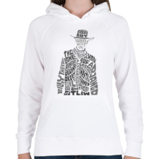 PRINTFASHION Cowboy - Női kapucnis pulóver - Fehér női pulóver, kardigán