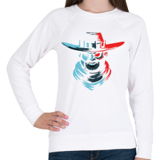 PRINTFASHION Cowboy - Női pulóver - Fehér