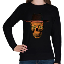 PRINTFASHION cowboy skull - Női pulóver - Fekete női pulóver, kardigán