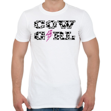 PRINTFASHION Cowgirl - Boci - Férfi póló - Fehér férfi póló