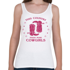 PRINTFASHION Cowgirls - Női atléta - Fehér női trikó