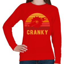 PRINTFASHION Cranky - Női pulóver - Piros női pulóver, kardigán