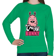 PRINTFASHION Crazy Bunny - Női pulóver - Zöld női pulóver, kardigán