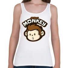 PRINTFASHION Crazy Monkey - Női atléta - Fehér női trikó