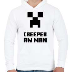 PRINTFASHION creeper aw man - Férfi kapucnis pulóver - Fehér