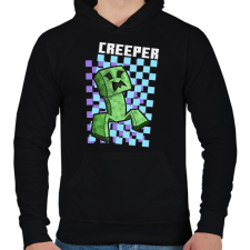 PRINTFASHION Creeper - Férfi kapucnis pulóver - Fekete férfi pulóver, kardigán