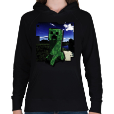 PRINTFASHION Creeper (képregény stílus) - Női kapucnis pulóver - Fekete