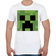 PRINTFASHION Creeper Minecraft - Férfi póló - Fehér férfi póló