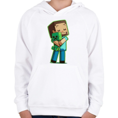 PRINTFASHION Creeper Needs Love - Gyerek kapucnis pulóver - Fehér