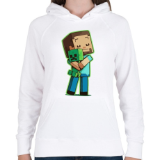 PRINTFASHION Creeper Needs Love - Női kapucnis pulóver - Fehér