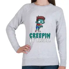 PRINTFASHION Creepin It Real - Női pulóver - Sport szürke női pulóver, kardigán