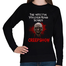 PRINTFASHION creepshow - Női pulóver - Fekete női pulóver, kardigán
