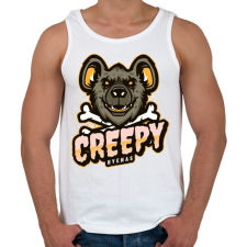 PRINTFASHION Creepy Hyenas - Férfi atléta - Fehér atléta, trikó