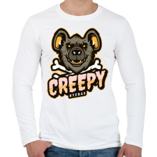 PRINTFASHION Creepy Hyenas - Férfi hosszú ujjú póló - Fehér férfi póló