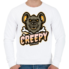 PRINTFASHION Creepy Hyenas - Férfi pulóver - Fehér